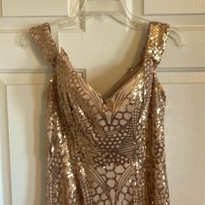 Gold sequin dress